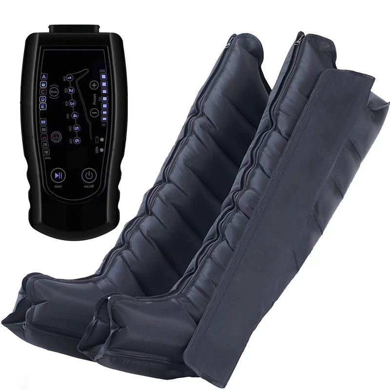 Pressoterapia Air Compression Gambe Massaggiatore Recupero Stivali Drenaggio Linfatico hine Rilassamento Muscolare Fisioterapia 6 camere_voghion.com