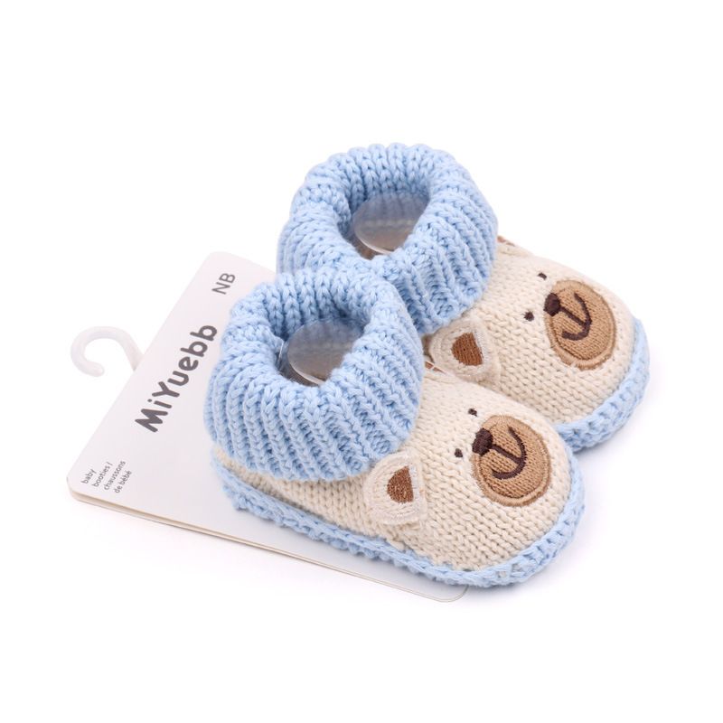 Neugeborenen Baby Schuhe Hand-woven Junge Und Mädchen Baby Cartoon Tier Wolle Kleinkind Galoschen_voghion.com