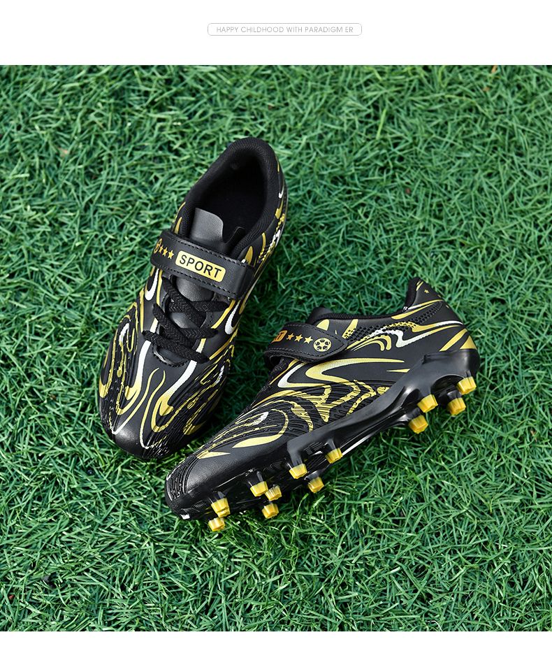 C Luo Children's Professional Long Nail Football Shoes Boys Primary School Boys Game Training Special Broken Nail Sneakers Men_voghion.com