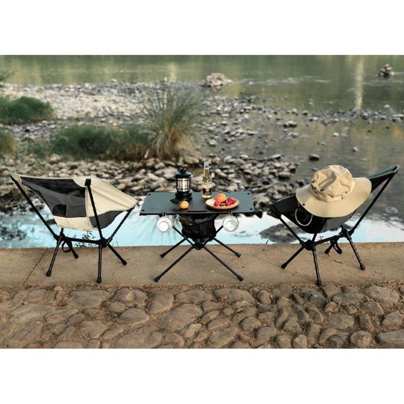 Outdoor Breathable Moon Lightweight Portable Space Folding Chair With Backrest, Fishing Beach Camping Chair, High Back_voghion.com