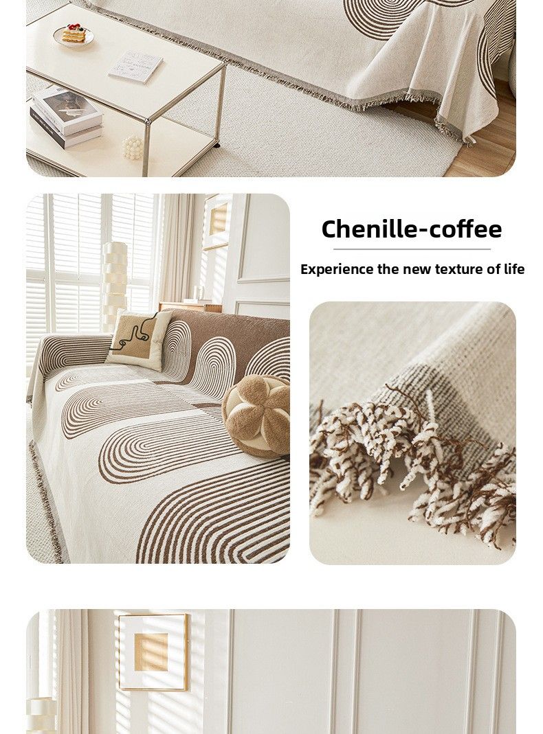 Sofa Towel, High-end Modern Nordic Sofa Cover, Chenille Anti-cat Scratch, Universal Sofa Cover For All Seasons_voghion.com