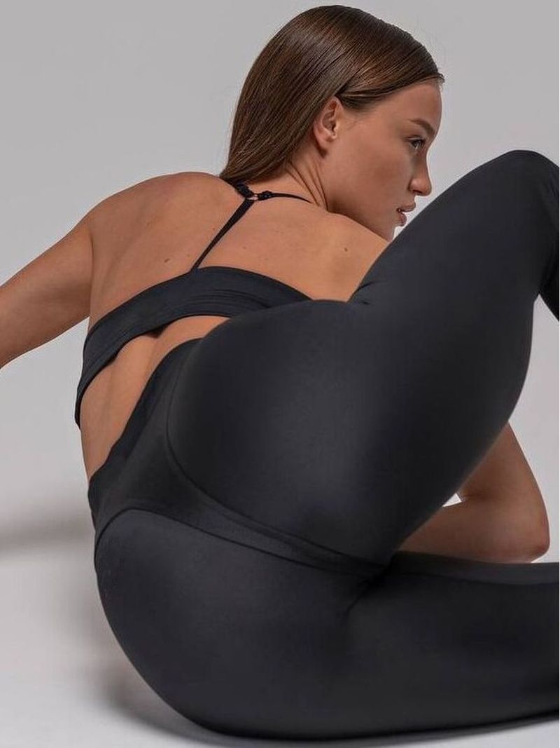 Siyah Seksi Yüksek Bel Buruşuk Tayt Kalın Egzersiz Popo Kaldırma Büyük Beden Tayt Kadınlar İçin Yoga Pantolonu_voghion.com