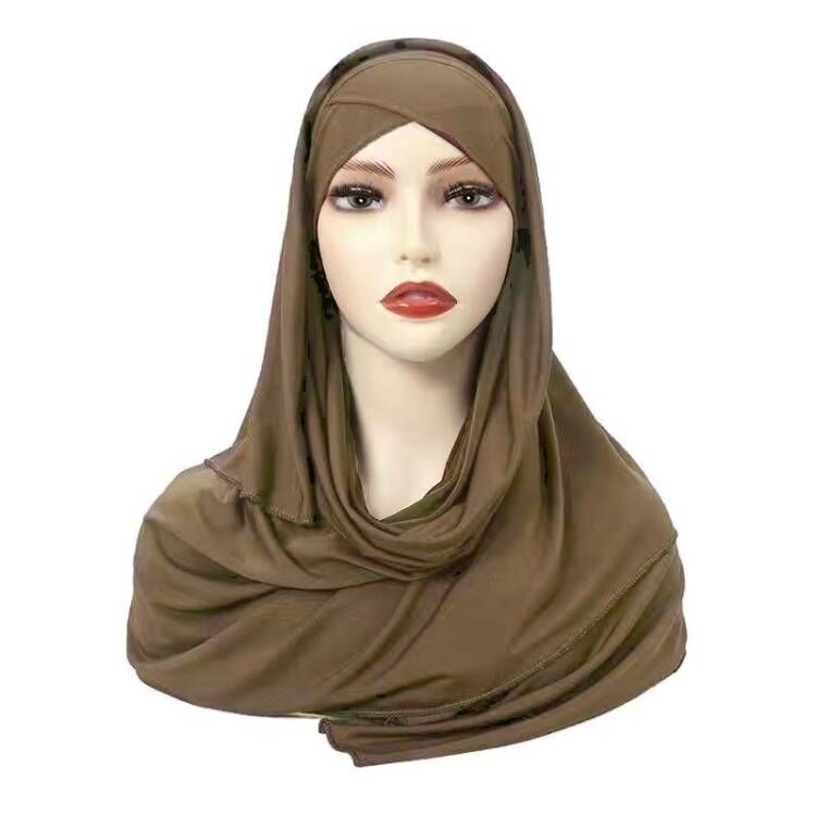 Nuova sciarpa elastica lunga incrociata monostrato tinta unita per donna, sciarpa e foulard_voghion.com