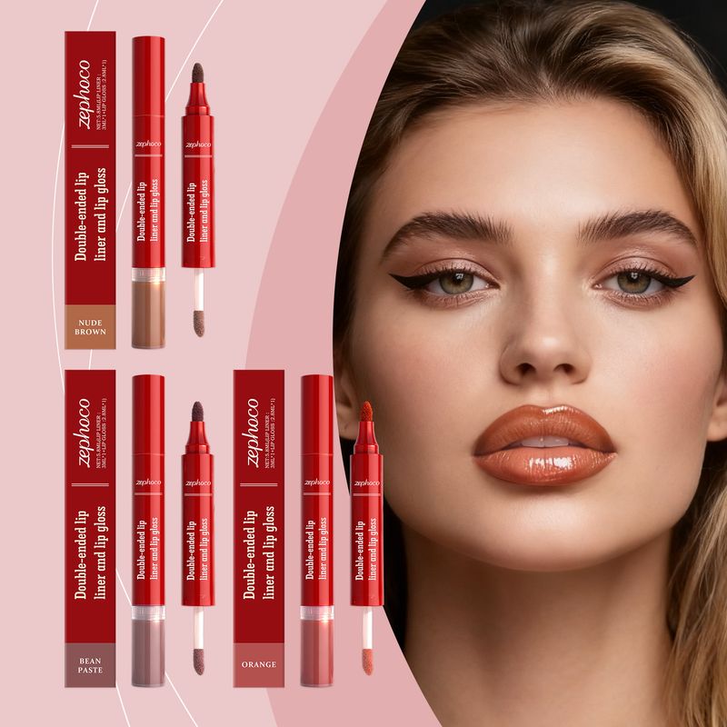 zephoco 2-in-1 Aufpolsternde, leichte Textur, feuchtigkeitsspendend, glatt, für jeden Tag, vielseitig verwendbar, Lipgloss, natürliche Farbe_voghion.com