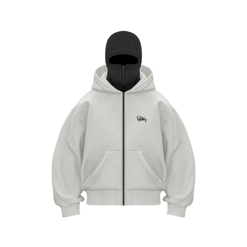 2025 Spring Autumn New Men's And Women's Sweatshirt Personality Street Style Double Hood Unique Design Hooded Cardigan_voghion.com