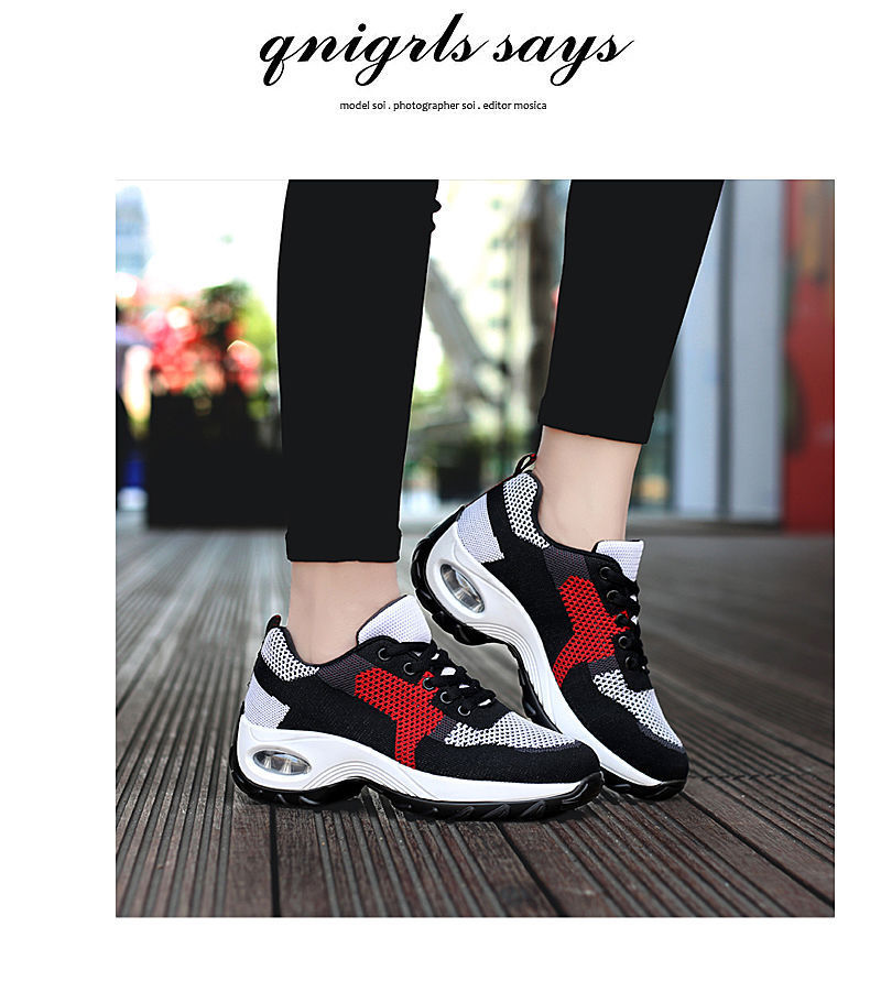 Scarpe da ginnastica con cuscino d'aria traspirante in rete MCDV Scarpe da ginnastica in tessuto volante di moda abbinata ai colori da donna Zapatillas De Mujer Casual_voghion.com