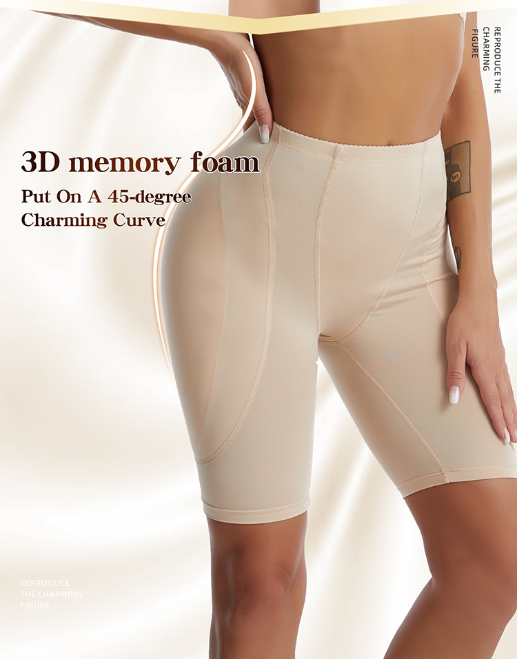 Damenbekleidung, weibliche Boxer-Bauchkontrollhose, Schwammpolster, Fake-Po-Lift-Hose zur Vergrößerung des Gesäßes und Cross-Body-Shaping-Hose, körperbetont_voghion.com