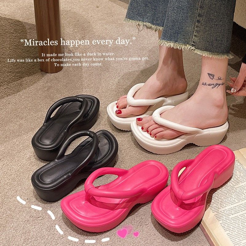 Women's Thick Soled Sandals, Summer New Outdoor Fashion, Beach, And Beach With A Feeling Of Stepping On Feces, Angled_voghion.com