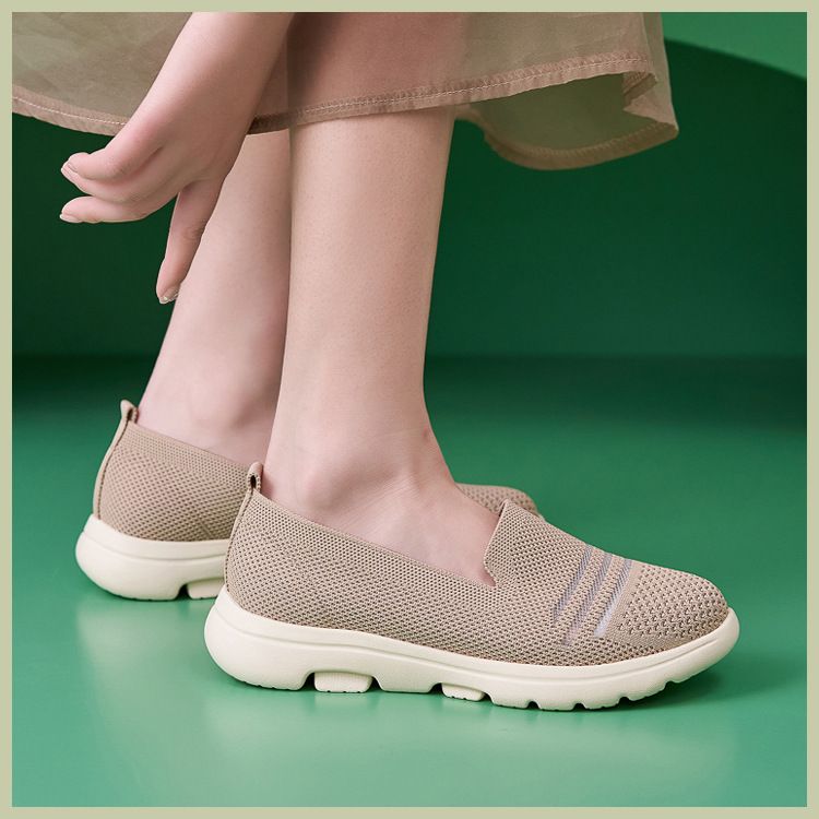 B888-3 Rutschfeste, atmungsaktive Herbst-Winter-2025-Schuhe mit dicken Sohlen, lässig, vielseitig, flache Damenschuhe für Mütter_voghion.com