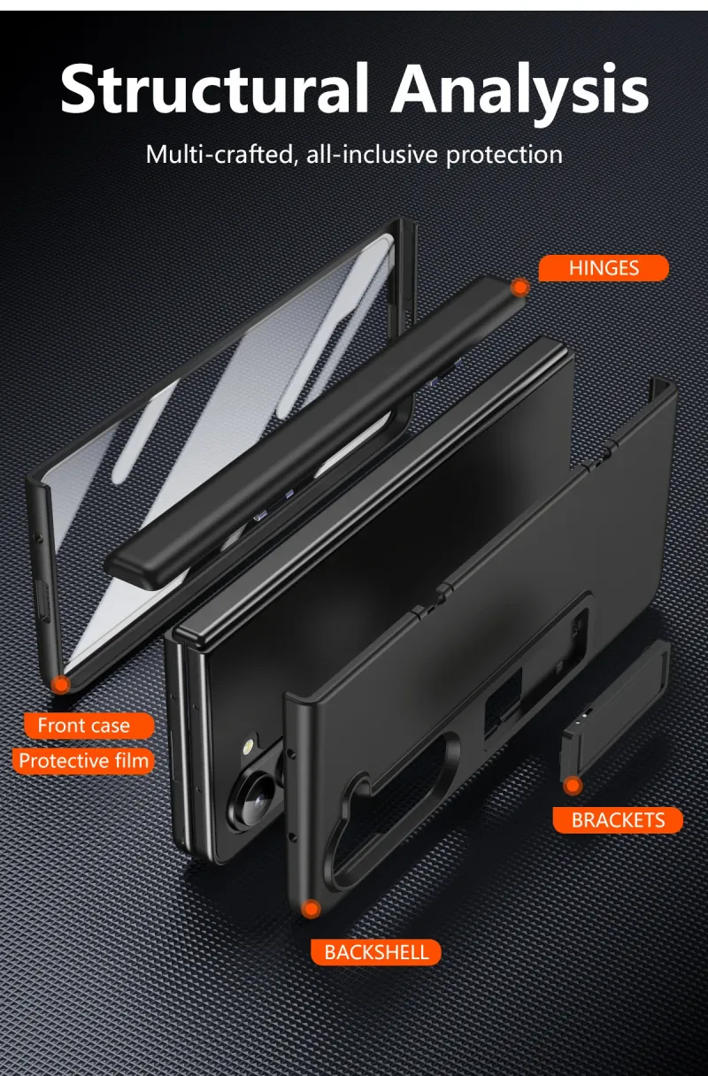 Spring Hinge Shift Bracket For Samsung Galaxy Z 5 4 3 Case Shell Film All-Inclusive Fold Phone Protective Cover_voghion.com