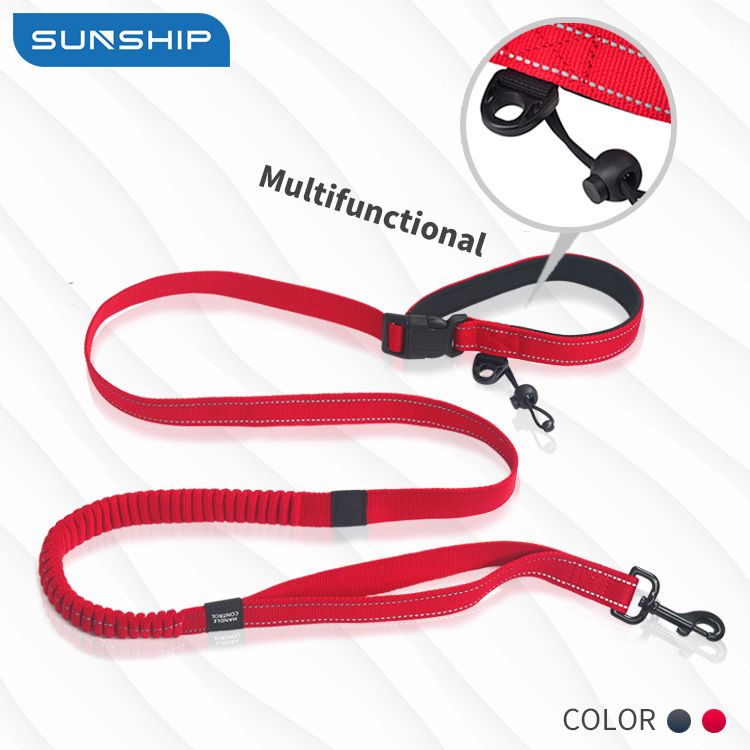 Running Pet Explosionsgeschützte, reflektierende, elastische, multifunktionale Hundeleine für den Außenbereich, einziehbar für große Hunde_voghion.com