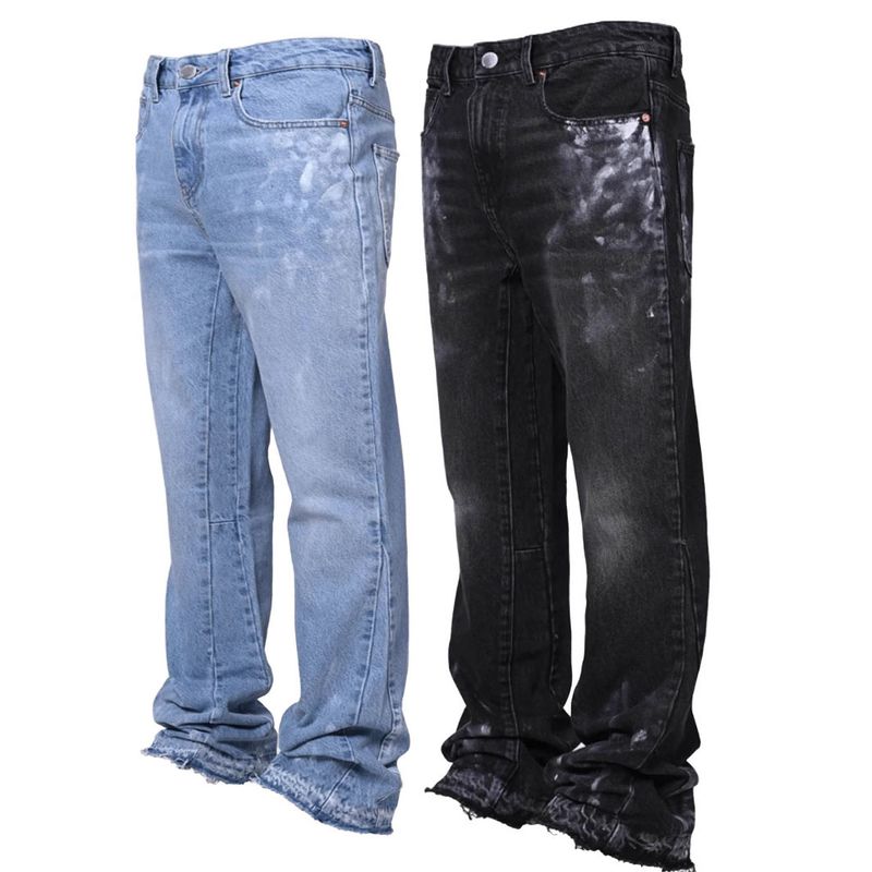 Nuovi jeans dritti da uomo, moda da strada, jeans elasticizzati e caldi_voghion.com