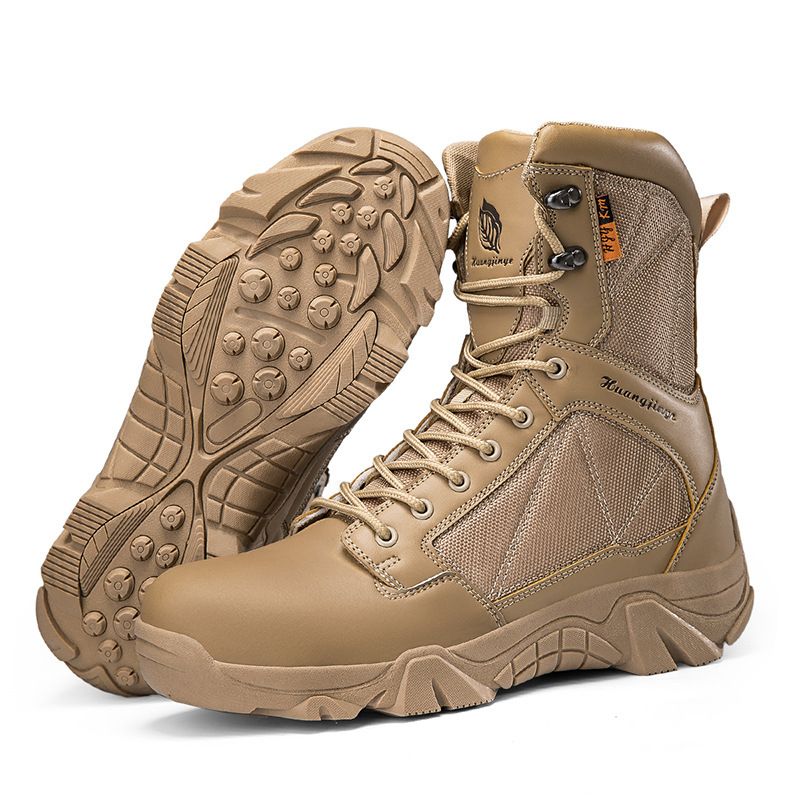 Scarpe con punta in acciaio alte, stivali militari, stivali da combattimento delle forze speciali da uomo, scarpe di sicurezza per esterni, artigianato antifreddo per esterni_voghion.com