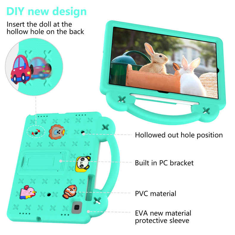 Panda Muster EVA Kunststoff PVC Fall Für Nokia T20 T 20 2021 10,36 zoll Fall Stoßfest Kickstand Tablet Kinder Griff Abdeckung Funda_voghion.com