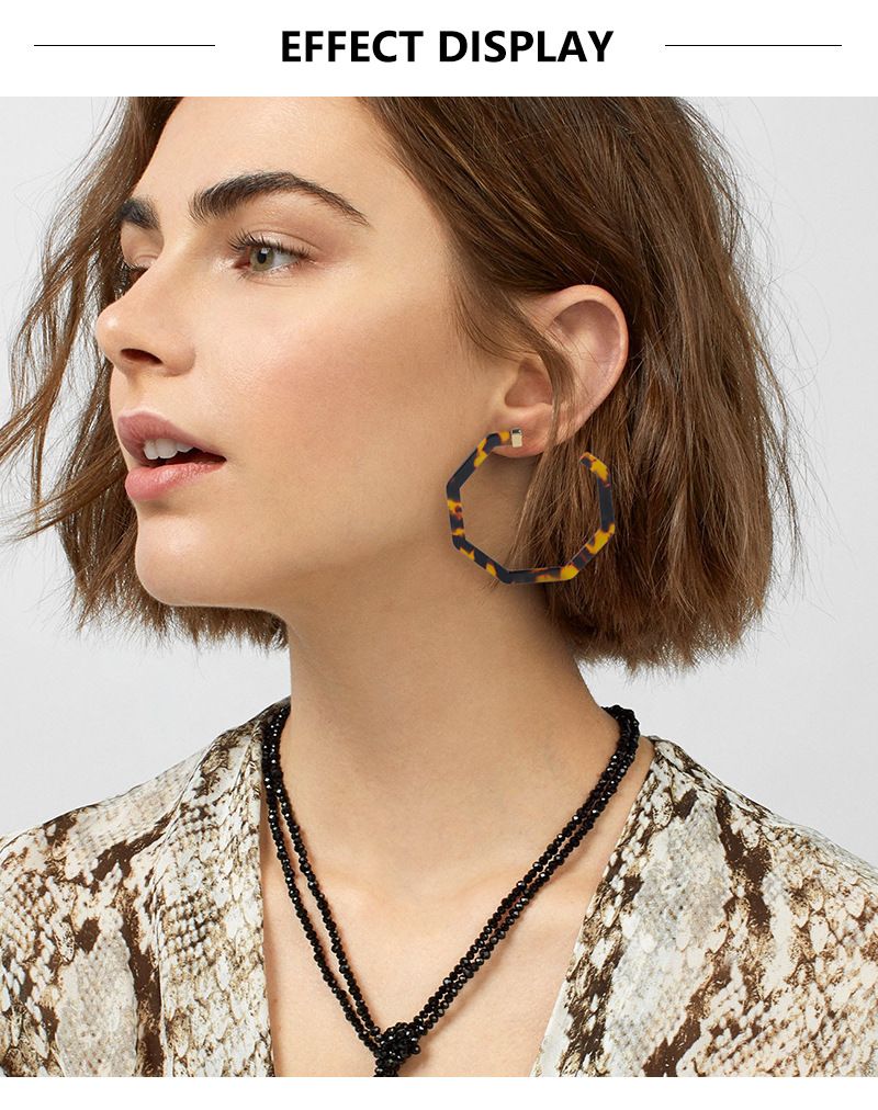 65 mm große, polygonale Ohrringe aus Schildpatt-Acrylacetat für Damen mit Leopardenmuster_voghion.com