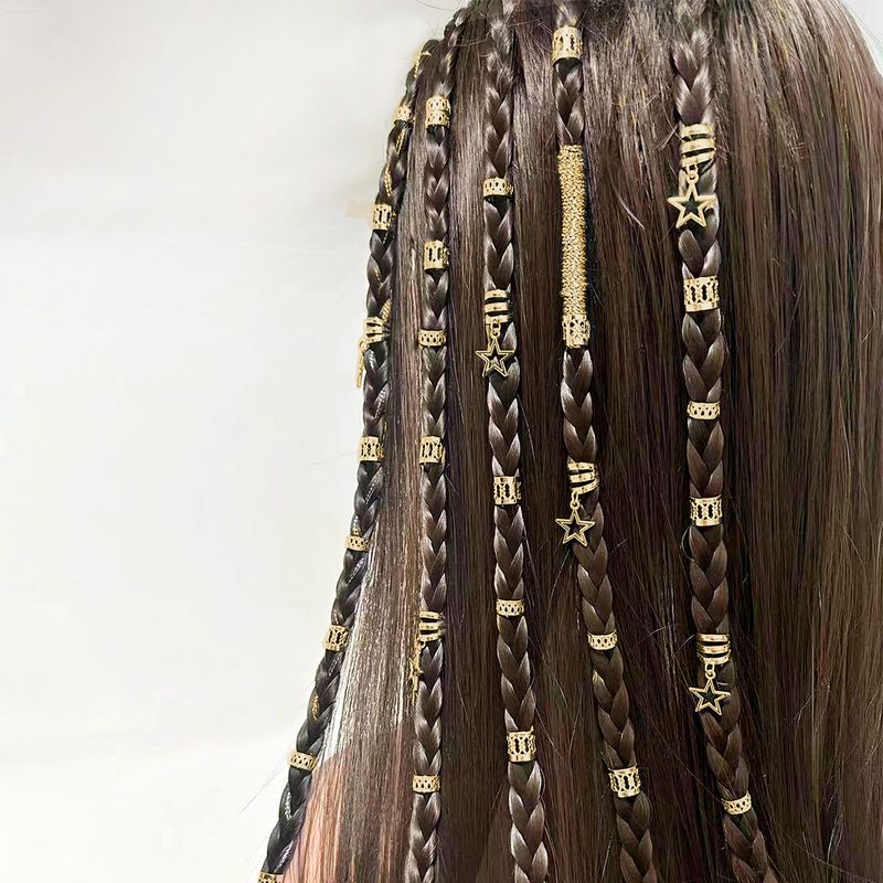 36 pezzi di accessori fai da te per dreadlock per parrucche, i più venduti in Europa e in America, fermagli per capelli da donna con treccia in argento cavo._voghion.com