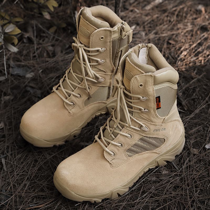 Combat Boots Men's Outdoor Hiking Boots High Tops Desert Boots Tactical Boots Army Junkies Training Boots_voghion.com