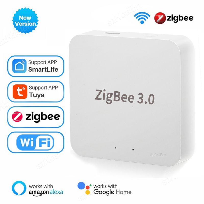 Tuya Zigbee Z.0 Gateway Hub Home Wireless Bridge Smart Life APP Remote Control Automation Device Works With Alexa Google_voghion.com