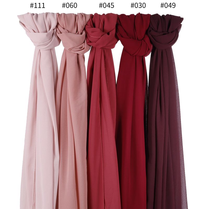 Chiffon Scarf Women's Long Scarf High Quality Windproof And Sandproof Headscarf Four Seasons Middle Eastern Muslim Shawl_voghion.com
