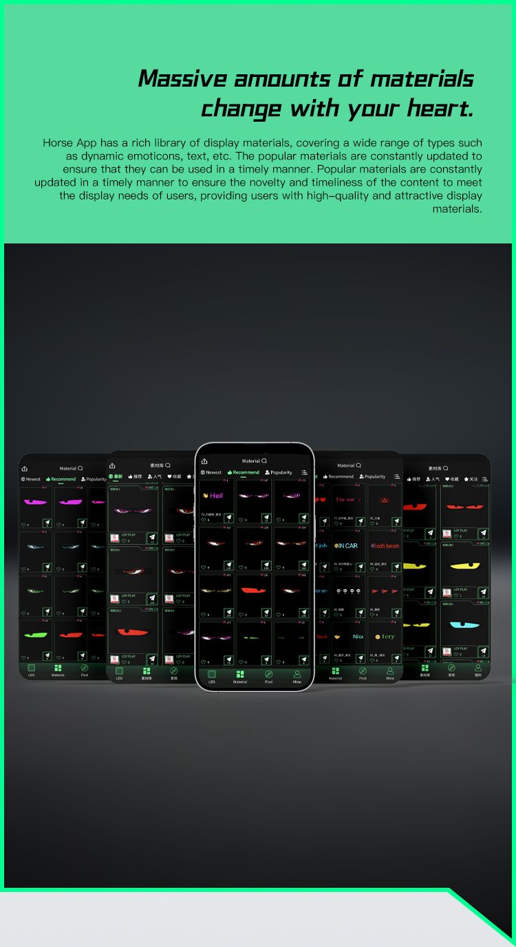 1 pz flessibile Smart LED Display Matrix Pixel Panel Demon Eyes fai da te modello programmabile telecomando / APP di controllo per auto_voghion.com