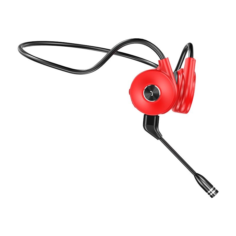 M-1 tagaküljele kinnitatavad puutetundliku müra vähendamise luujuhtivusega Bluetooth-kõrvaklapid eemaldatava mikrofoniga (punane)_voghion.com