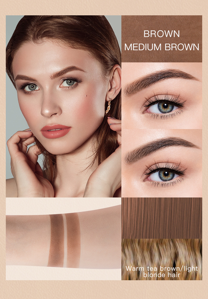 Double Ended Eyebrow Powder, Non Smudging, Three-dimensional Eyebrow Dye Contouring Hairline Shadow Powder_voghion.com