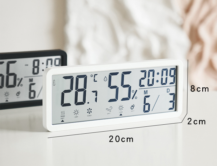 INS Einfache Große Bildschirm Wohnzimmer Wand Temperatur Und Feuchtigkeit Kreative Moderne Uhr Kann Aufgehängt Werden Oder Stehen YD106_voghion.com