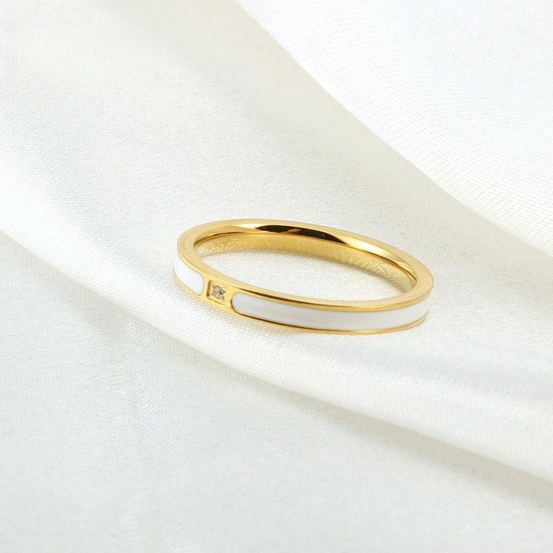 Acciaio al titanio resistente allo sbiadimento per il design di nicchia Instagram femminile, anello per indice semplice, anello di coppia fresco e personalizzato_voghion.com