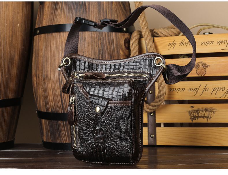 MVA New Arrival Outdoor Sports First Layer Cowhide Leg Bag_voghion.com