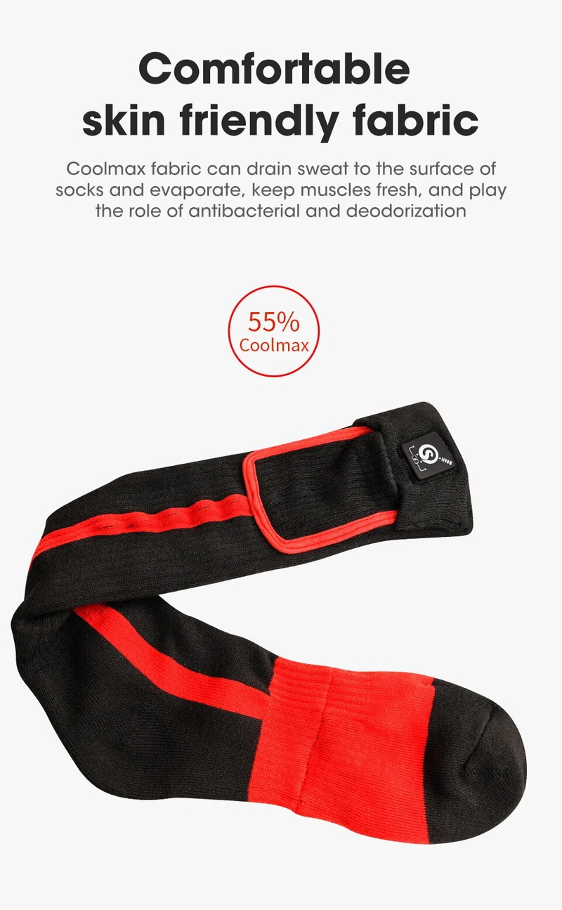 DAY WOLF Electric Heating Ski Winter Heated Rechargeable Thermal Socks Man Woman Outdoor For Motorcycle Fishing_voghion.com