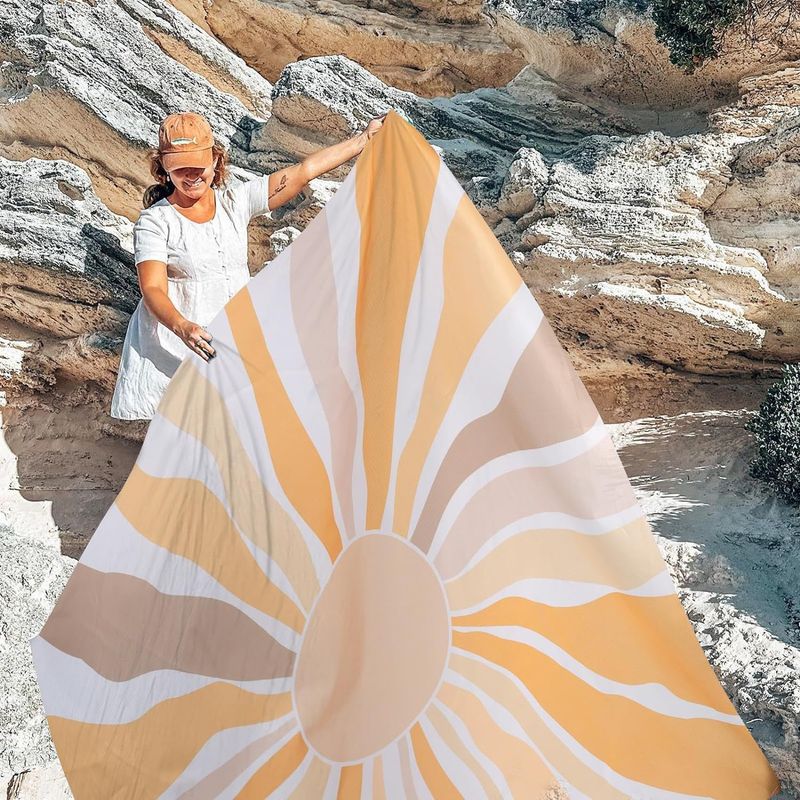 Couverture de plage imperméable style bohème moderne et champêtre, style rétro, tapis de pique-nique_voghion.com