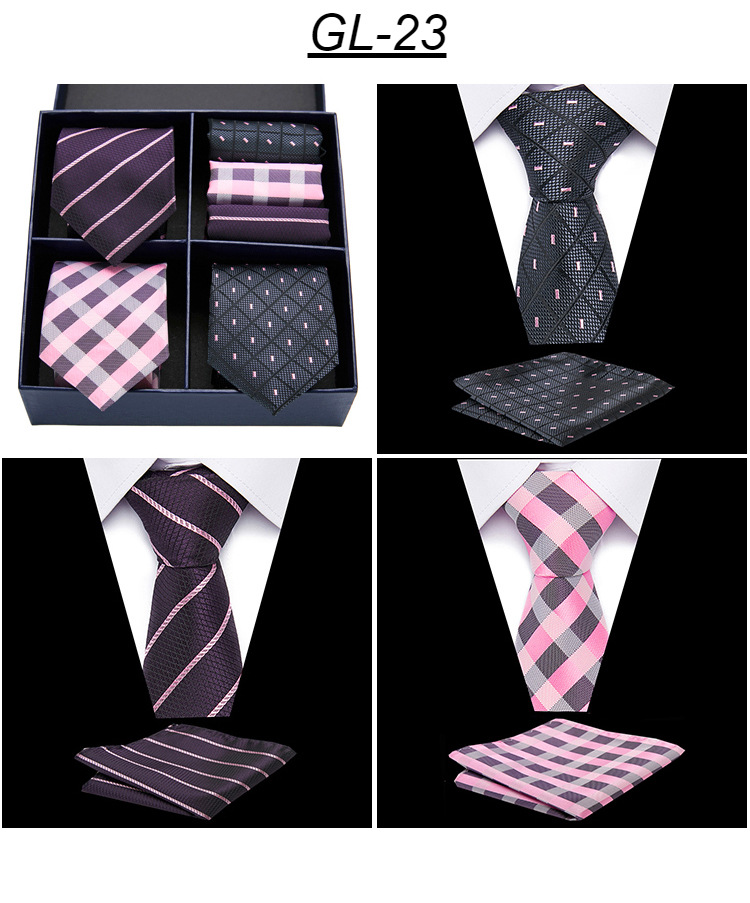 Men's Ties & Handkerchiefs square 7-piece suit high-end suit small square scarf retro pattern groom wedding_voghion.com