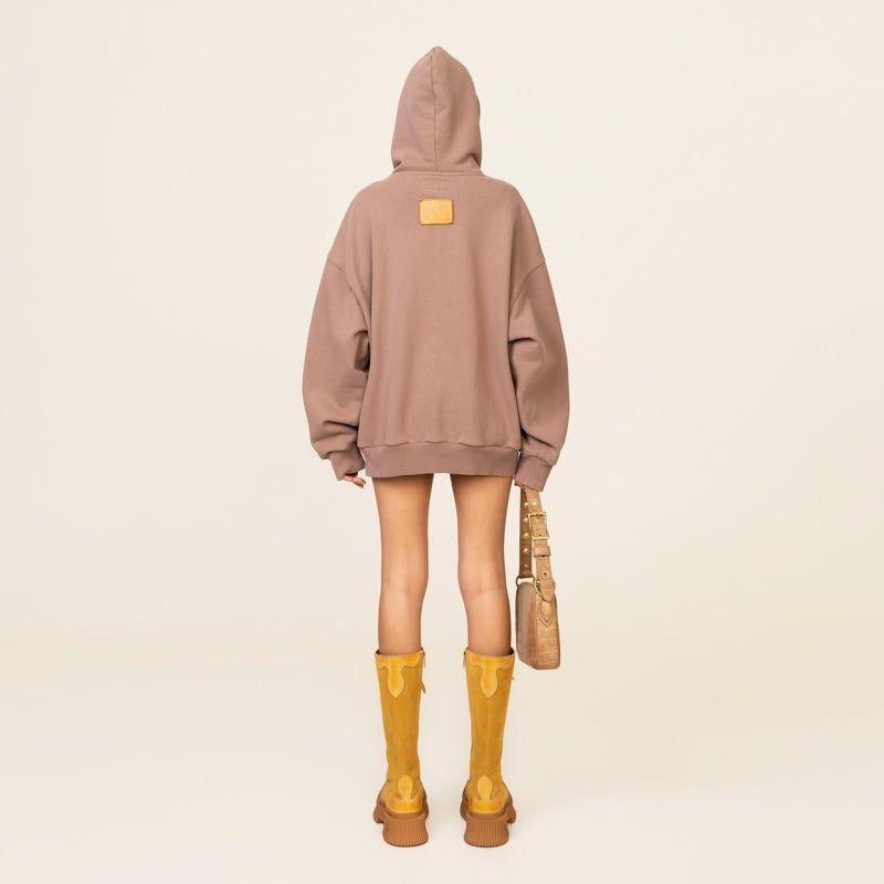 Inspired Cross Print Zip Hoodie, Unisex Oversized Streetwear, Baumwollmischung, Schwarz/Weizen/Latte, S-L, Trendy Casual Pullover_voghion.com