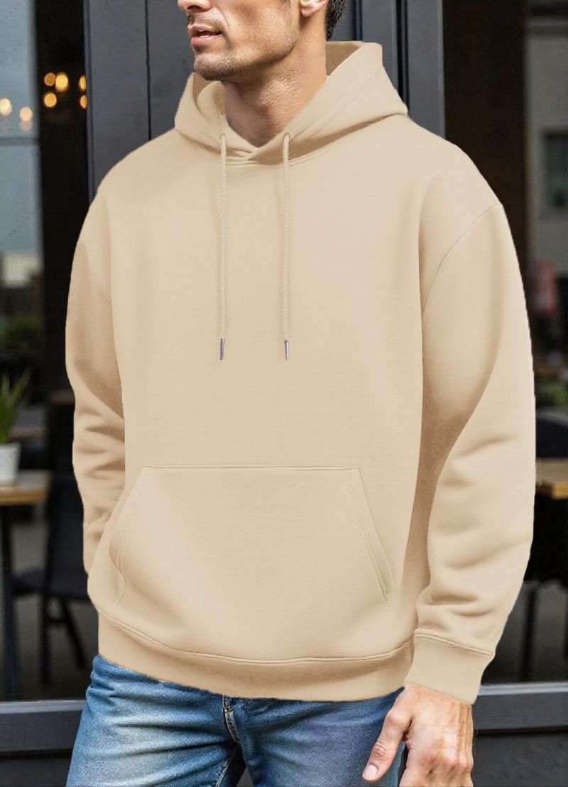 Kapuzenpullover mit Digitaldruck - Fleecegefüttert, Unisex-Pullover für die Freizeit (Schwarz, Grau, Marineblau, Beige)_voghion.com