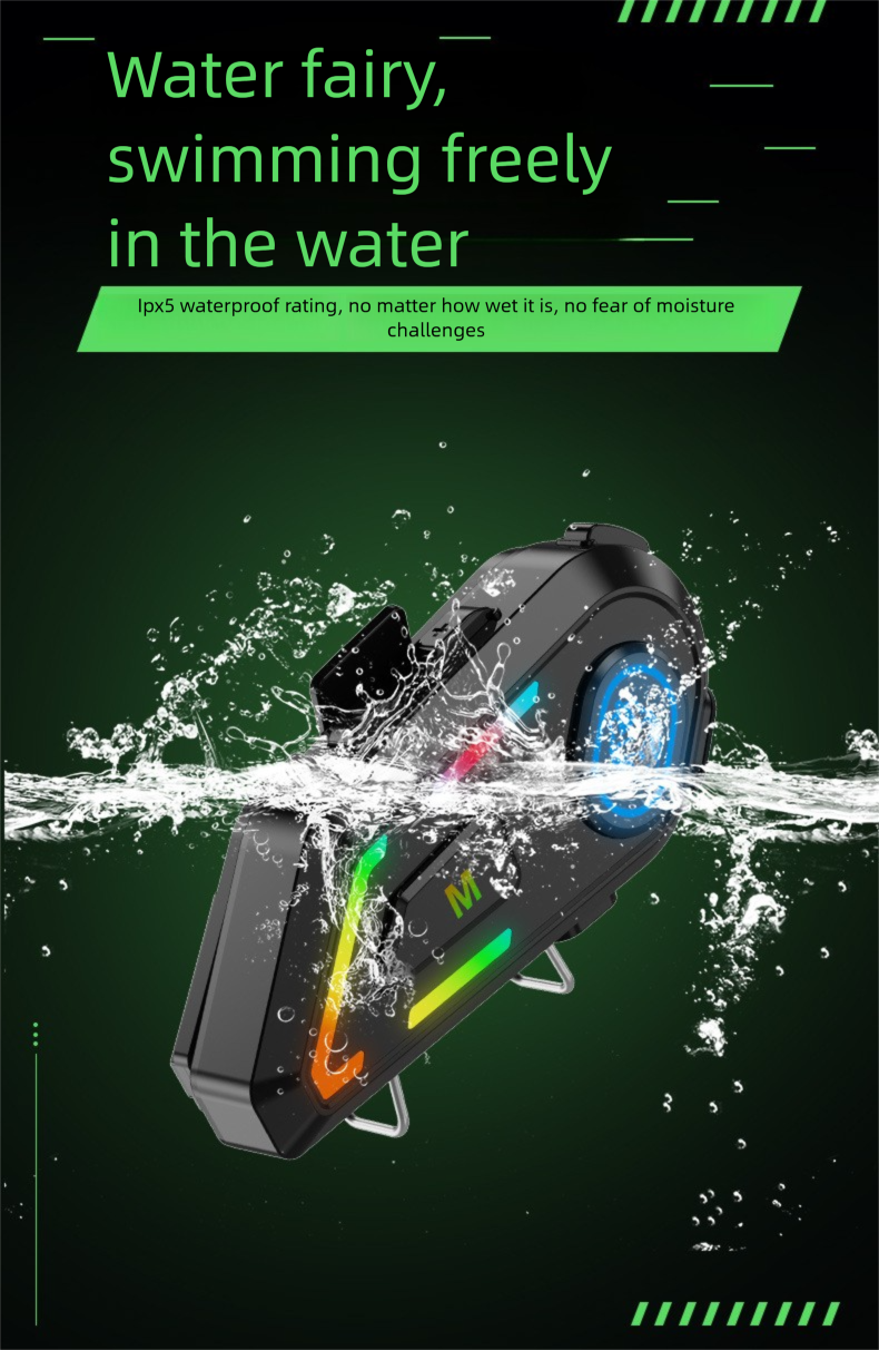 Creative Cool Helmet Headset Soft Hard Mark Matching Rider Motorcycle Waterproof Bluetooth Wireless_voghion.com