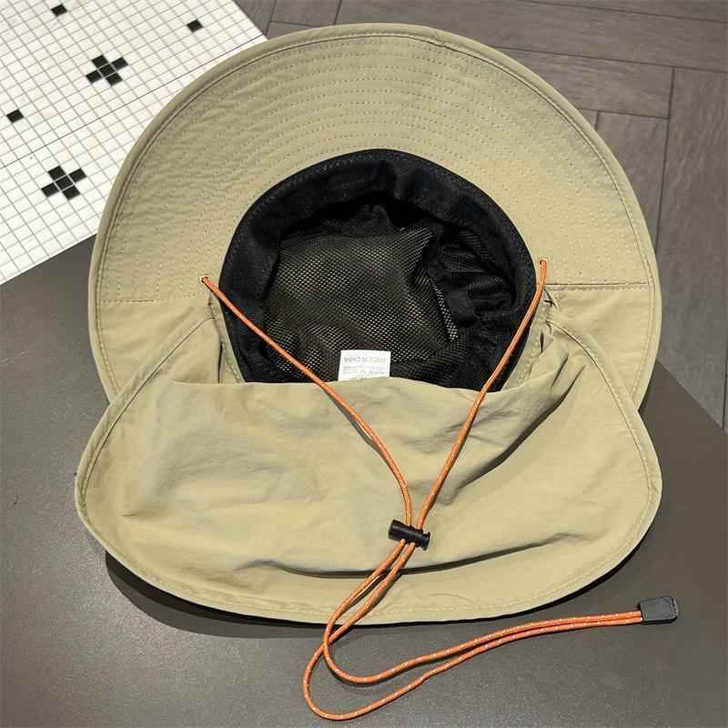 Outdoor Quick-Dry Sun Hat - Unisex Summer Style, Neck Protection & UV Shield, Versatile Fisherman Cap For Camping, Hiking & Fishing_voghion.com