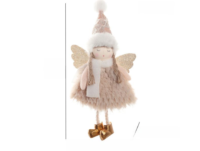 Grenzüberschreitender neuer Weihnachtsbaum, kreativer Anhänger, hängender Weihnachtsschmuck, Jacquardhut, süßes Mädchen, Engel, Baby_voghion.com