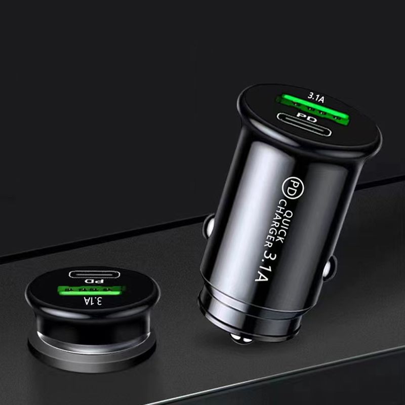 3.0 Charger Fast Charging White Black Mini Shape Ph Charge Pd Slot Car C Lighter Type Mobile 20w Usb For Xiaomi_voghion.com