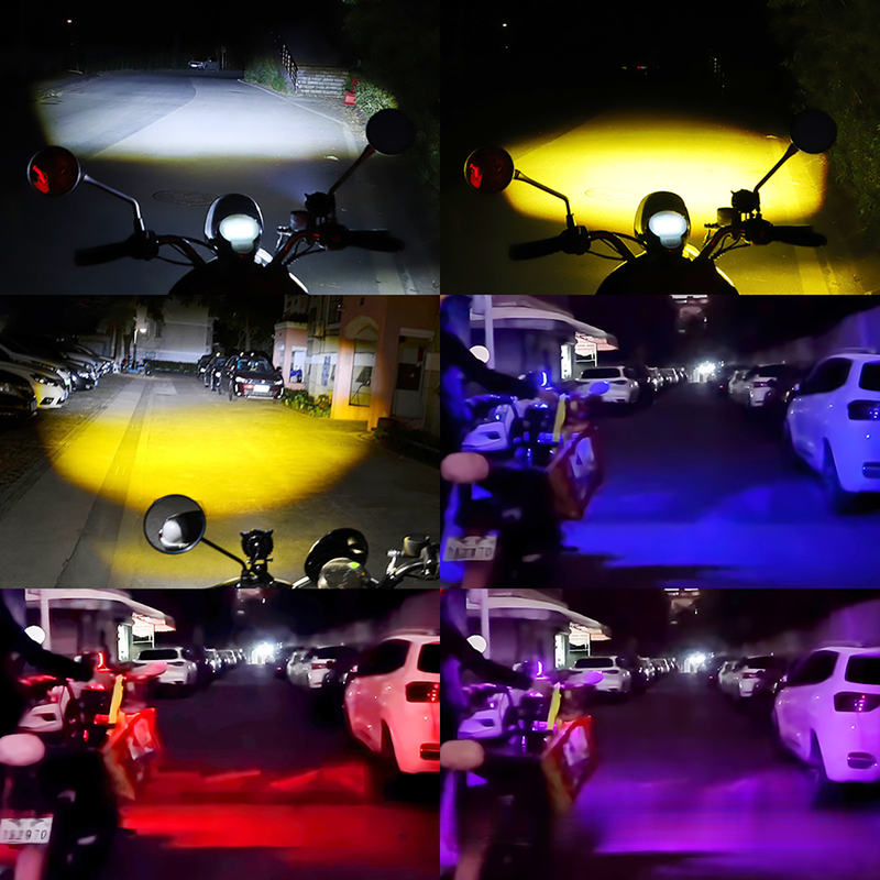 Motorsykkel LED Rainbow Owl Tiger Style Spotlight Elektrisk kjøretøy Modifisert frontlykt_voghion.com