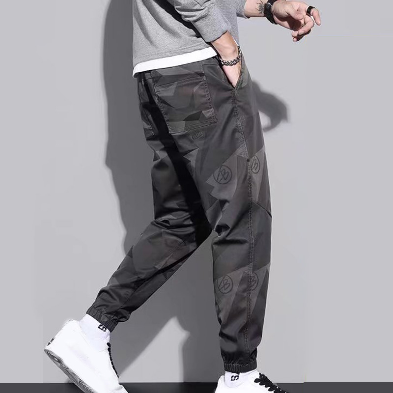 Herren Cargohose Jogginghose Camouflage Elastizität Haremshose Haruku-Stil Freizeithose Knöchellange Hose Trainingsanzug_voghion.com