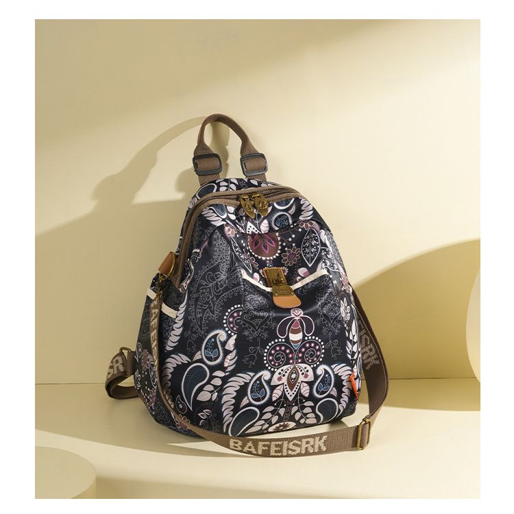 China-Chic style optional pattern printed casual travel lightweight backpack women's fashion large capacity handbag_voghion.com