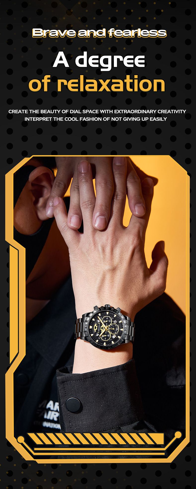 Men's Stainless Steel Chronograph Quartz Watch With Date Display, Luminous Hands, And 30M Water Resistance Fashionable Multi Function Chronograph_voghion.com