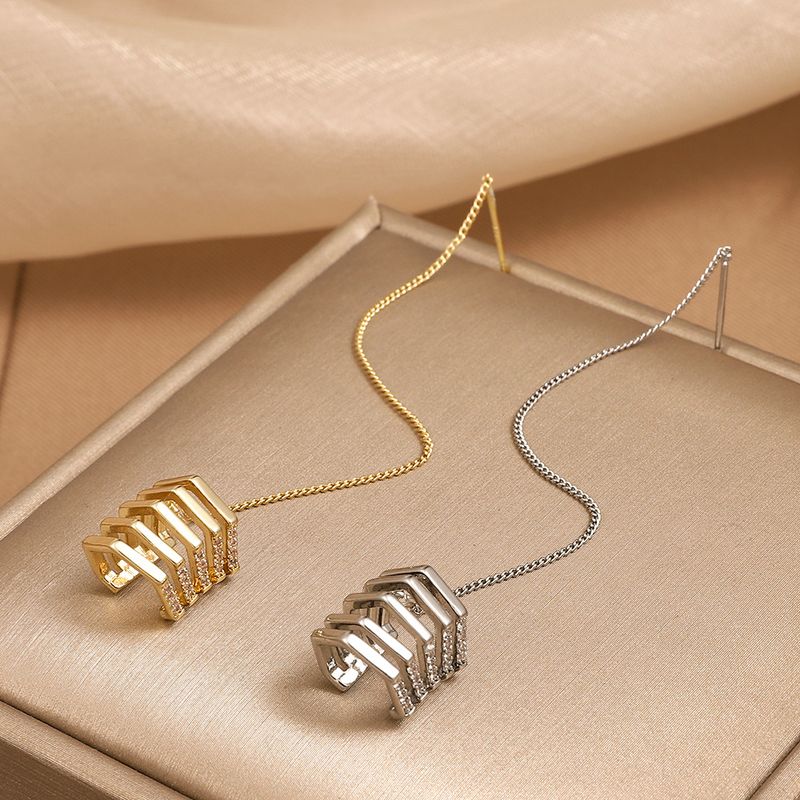 Ins lange quaste ohr clip weibliche persönlichkeit temperament Diamant-embedded einteiliges ohr linie ohr knochen clip Internet celebrity ohr_voghion.com