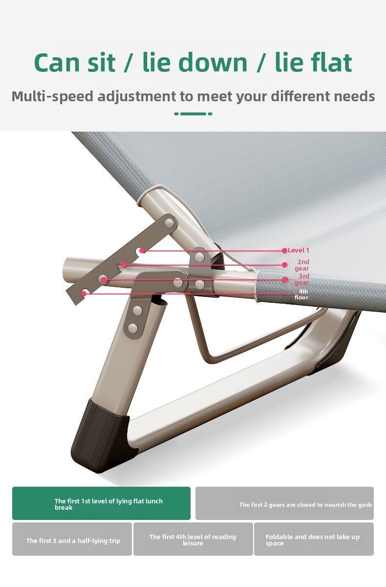 Recliner Folding Home Use Outdoor Chair Comfortable Camping Chair For Adults Summer Leisure Lounge Chair Balcony Comfortable Nap Chair_voghion.com