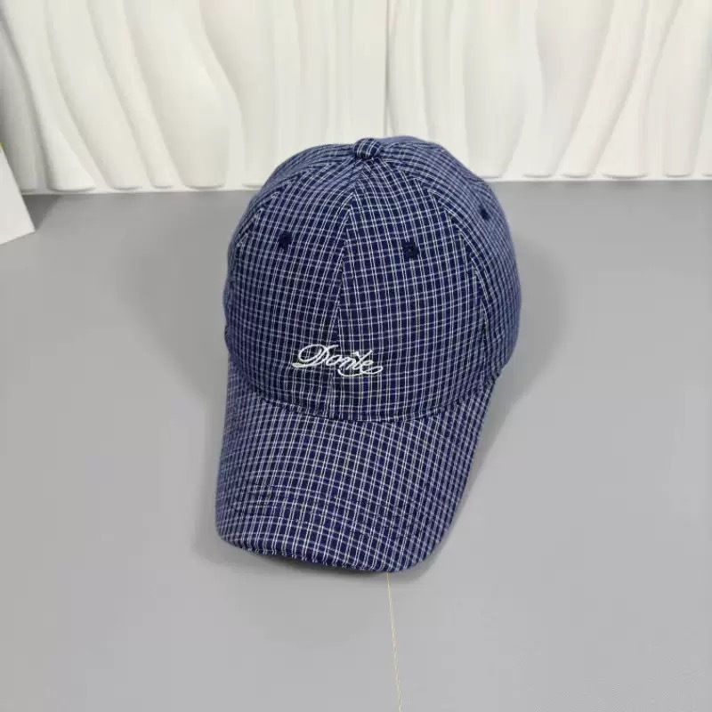 New Style Hat Fresh Plaid Baseball For Women Soft Top Casual Simple Versatile Duckbill Cap Korean Version_voghion.com