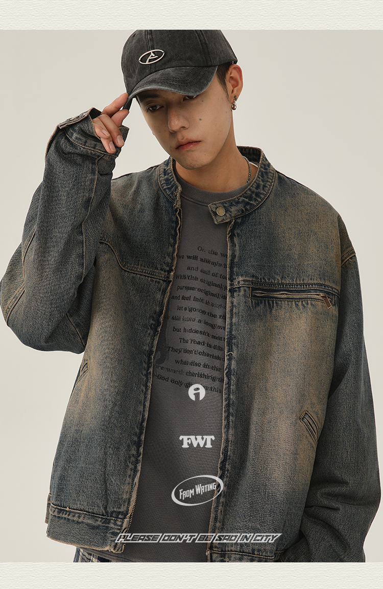 Niche Washed Vintage Denim For Men 2025 Spring Autumn New Loose Casual Jacket Men's Top_voghion.com