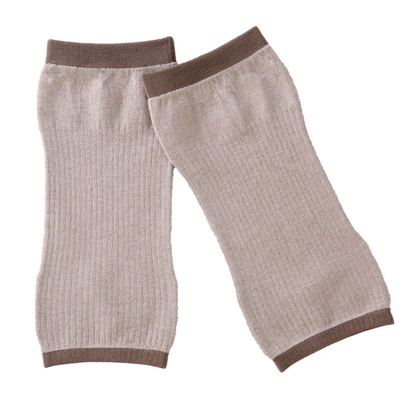 Ginocchiere calde estive da 30 cm, di media lunghezza, lavorate a maglia sottile ed elastiche, per ambienti climatizzati, per uomini e donne di mezza età_voghion.com