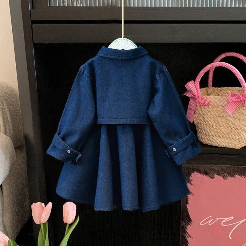 Mädchen Denim Anzug Herbst Neue Kinder T-Shirt Weste Weite Beinhose Dreiteiliger Anzug Weibliches Baby Koreanische Herbstkleidung_voghion.com