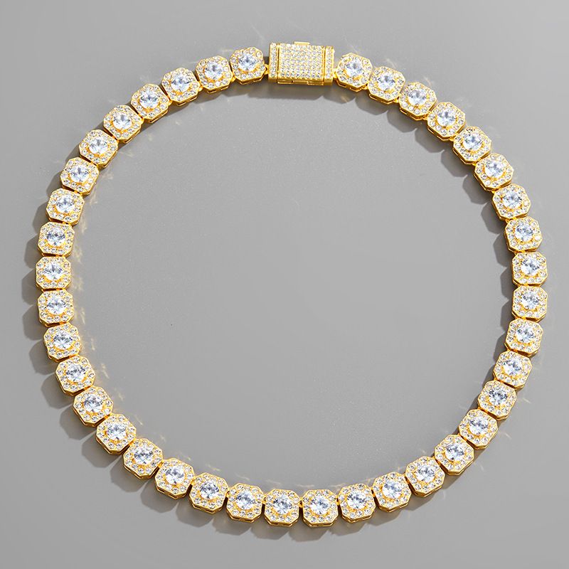 11mm quadratische Zirkon-Kandiszuckerkette, personalisierte Modedesign-Accessoires, voller Diamant-kubanischer Kettenschmuck_voghion.com