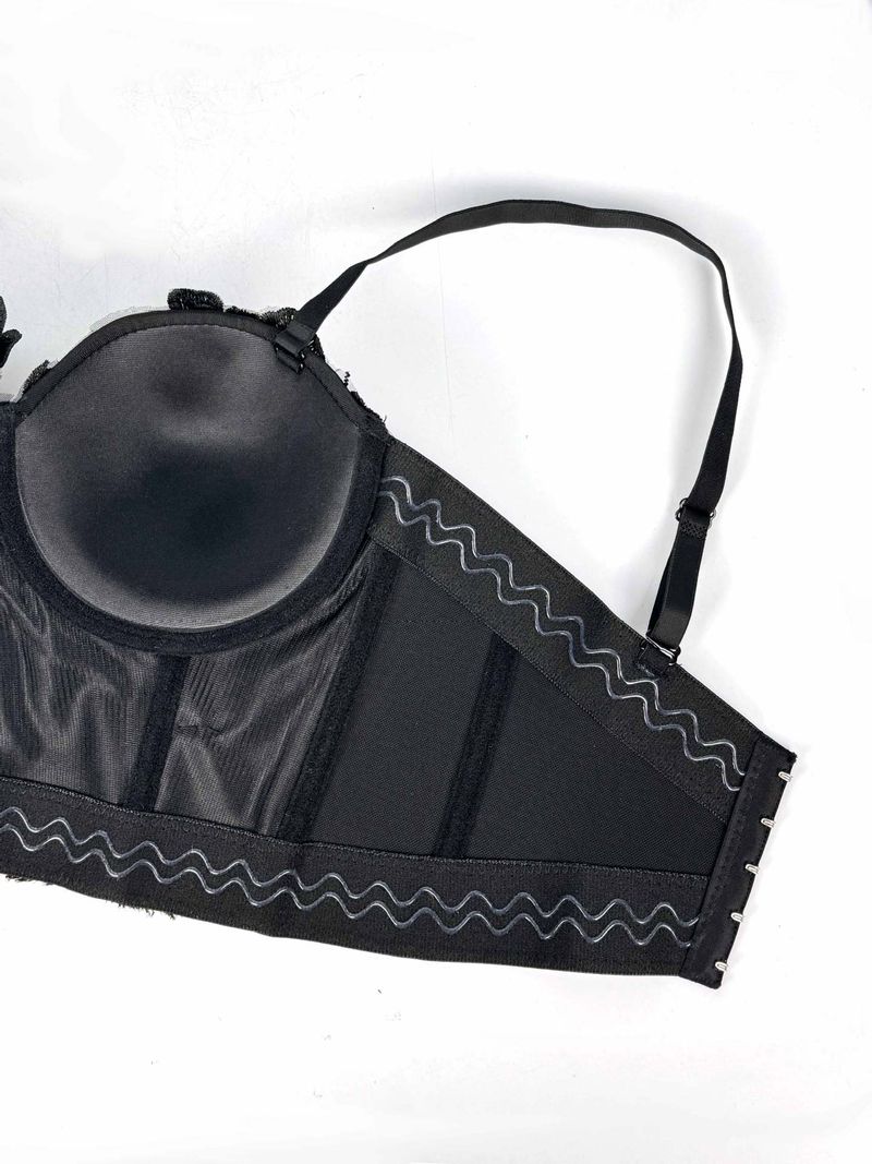 Damenbekleidung Dreidimensionales, mit Blumen und Diamanten besetztes, körperformendes Tube-Top für die Oberbekleidung Straps-BH für Damen_voghion.com